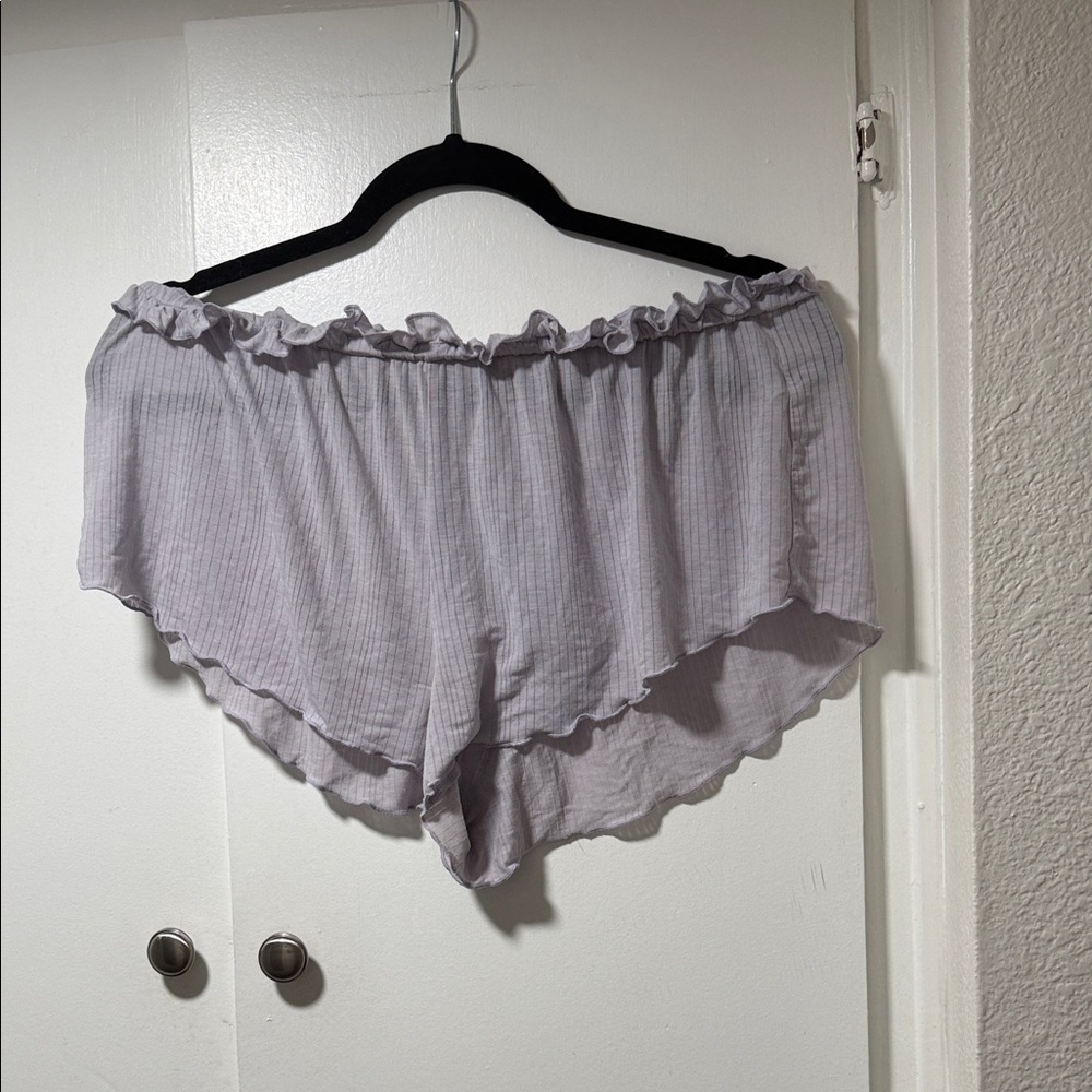 By Anthropology Women's Ruffled Sleep Shorts - Lavender
